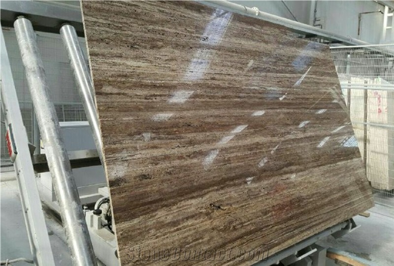 Silver Titanium Travertine Block Of Iran