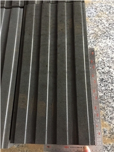 China Black Zhangpu Basalt Street Gutter Grooved Drainage Tile Paver