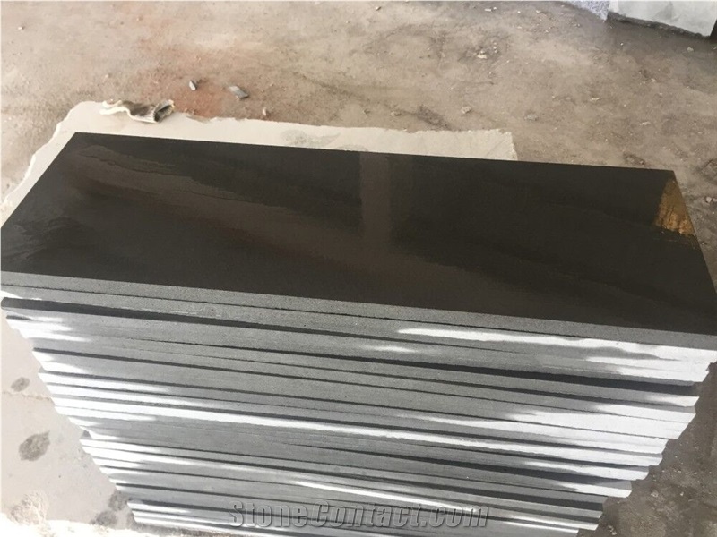 China Zhangpu Black Basalt Flamed Tile Paver