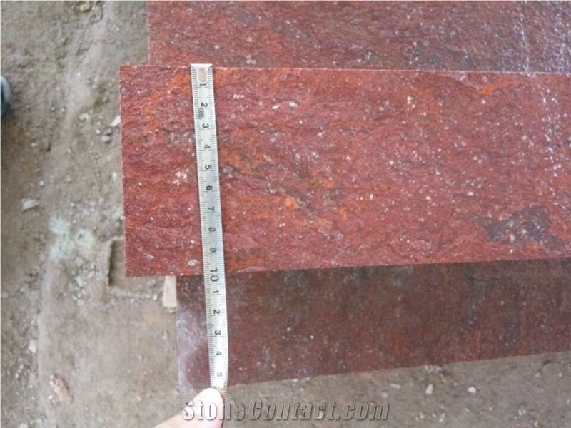 G666 China Red Porphyry Fushou Red Flamed Paver Tile