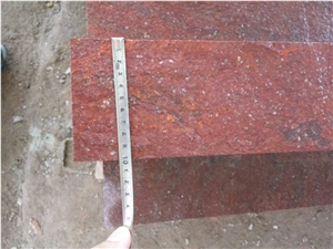 G666 China Red Porphyry Fushou Red Flamed Paver Tile