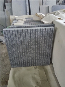 G684 China Black Basalt Pearl Black Fuding Black Basalt Flamed Grooved Drainage Tile Paver