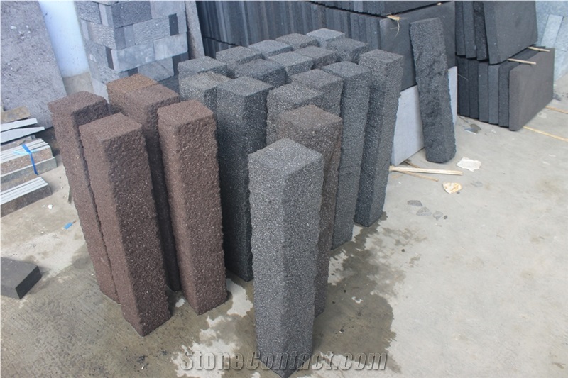 Palisade Black Lavastone - Indonesia Black Volcanic Lava Stone Palisade