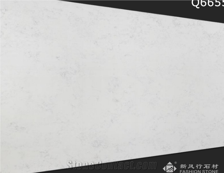 Artificial White Carrara Marble Look Quartz Stone Slab & Tiles for Kitchen Counter Tops, Bathroom Vanity Tops