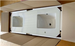 Artificial White Carrara Marble Look Quartz Stone Slab & Tiles for Kitchen Counter Tops, Bathroom Vanity Tops