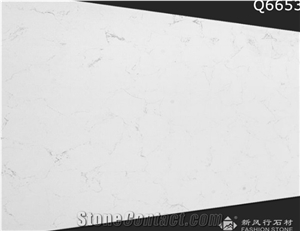 Artificial White Quartz Stone Slab Tiles for Kitchen Counter Tops, Bathroom Vanity Tops