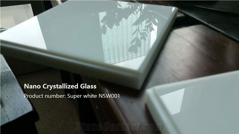 Nano Glass Stone Slab Tile Panel for Wall Column Man-Made White Solid Surface Marble,Engineered Stone