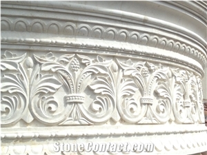 Jerusalem Ramon White Limestone Architectural Elements High Relief