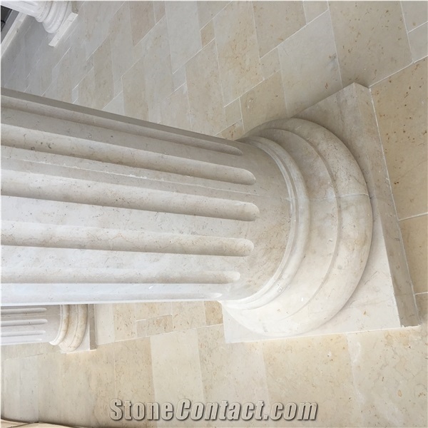 Jerusalem Ramon White Limestone Architectural Elements High Relief
