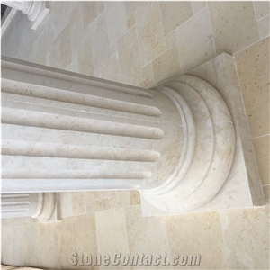 Jerusalem Ramon White Limestone Architectural Elements High Relief