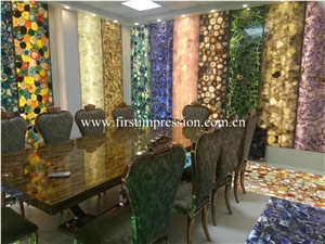 Black Agate Semiprecious Stone Slabs/ Black Agate Semi Precious Slabs/ Black Agate Gemstone Slabs/ Colorful Agate Big Slabs and Tiles