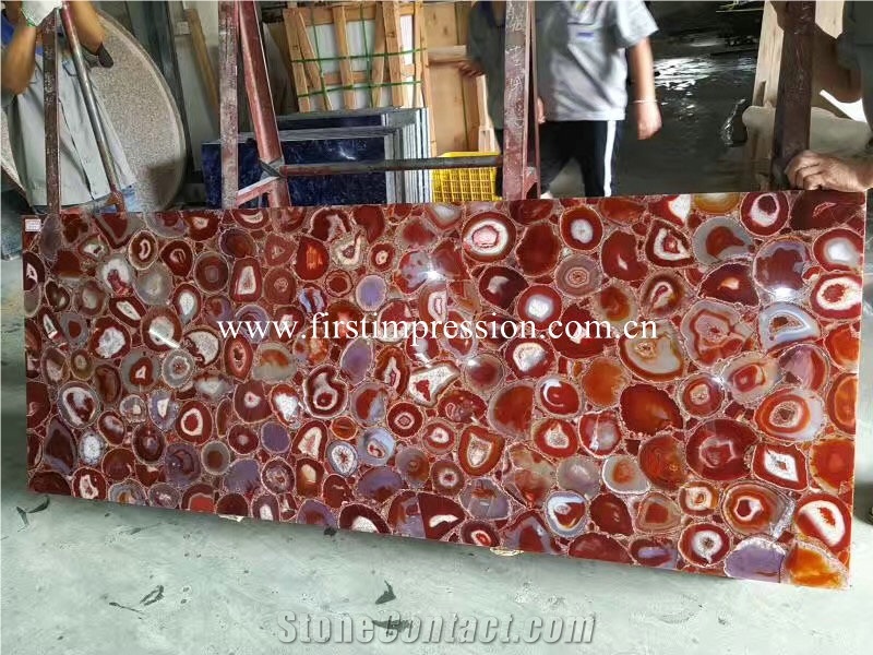 China Green Agate Semi Precious Stone Slabs/ Colorful Agate Semiprecious Tiles/ Colorful Agate Gemstone Slabs