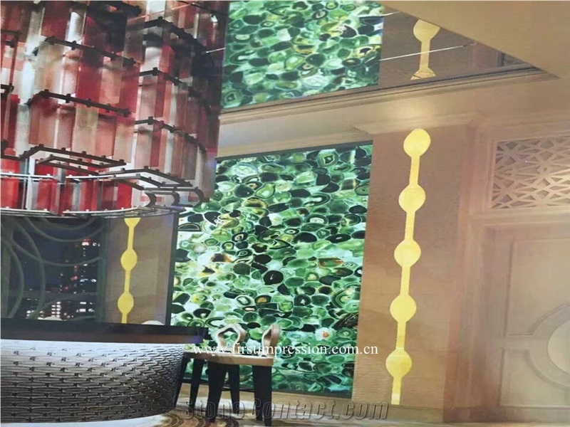Green Agate /Semi Precious Tiles/Green Agate Slab &Tiles /Green Semi Precious Stone Panels /Semiprecious Stone Slabs /Green Agate Wall Tiles