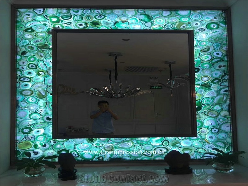 Green Agate Semi Precious Tiles /Green Agate Slab &Tiles /Green Semi Precious Stone Panels /Semiprecious Stone Slabs /Green Agate Wall Tiles