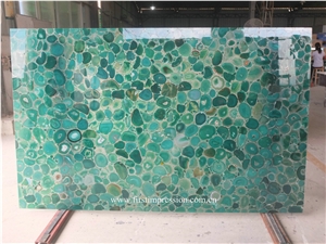 Green Agate Slab/Semi Precious Tiles/Green Agate Slab &Tiles /Green Semi Precious Stone Panels /Semiprecious Stone Slabs /Green Agate Wall Tiles