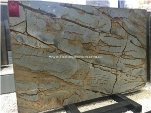 High Grade Roman Blue Quartzite Tiles & Slabs/ Roma Imperialeazul Mare Quartzite/ Blue Mare Quartzite/ Brazil Blue Quartzite Floor Tiles/ Own Factory