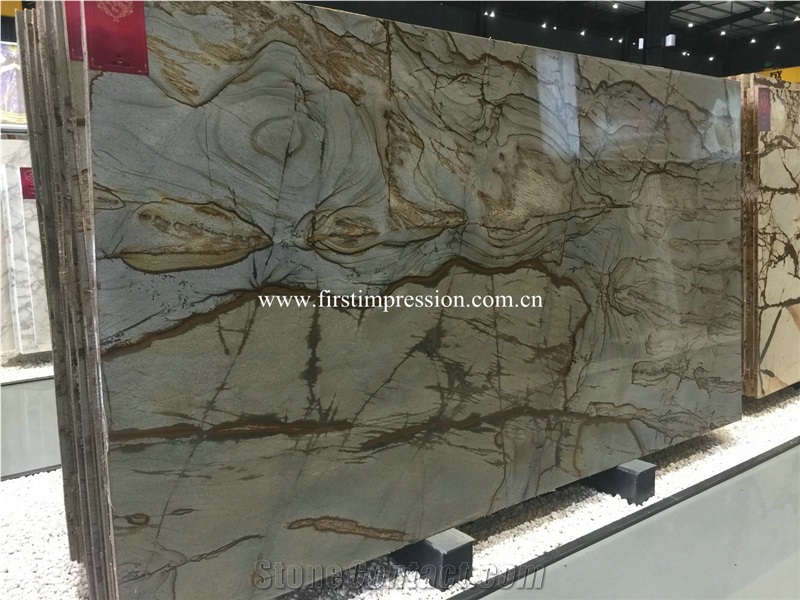 High Grade Roman Blue Quartzite Tiles & Slabs/ Roma Imperialeazul Mare Quartzite/ Blue Mare Quartzite/ Brazil Blue Quartzite Floor Tiles/ Own Factory