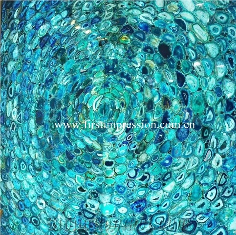 Lilac Semiprecious Stone Tiles/Table Decoration Slabs/Blue Agate Precious Stone/Gemstone Slabs Tiles