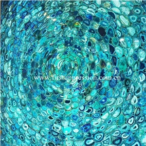 Lilac Semiprecious Stone Tiles/Table Decoration Slabs/Blue Agate Precious Stone/Gemstone Slabs Tiles