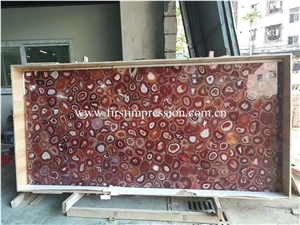 New Polished Fossil Wood Slabs/ Agate Semi Precious Stone Slabs/ Colorful Agate Semiprecious Tiles/ Colorful Agate Gemstone Slabs