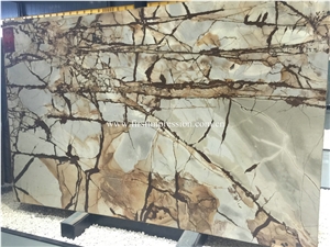 New Polished Roma Imperial Quartzite Slab/ Blue Exotic Roma Imperial Quartzite/ Roma Impression Quartzite Slabs