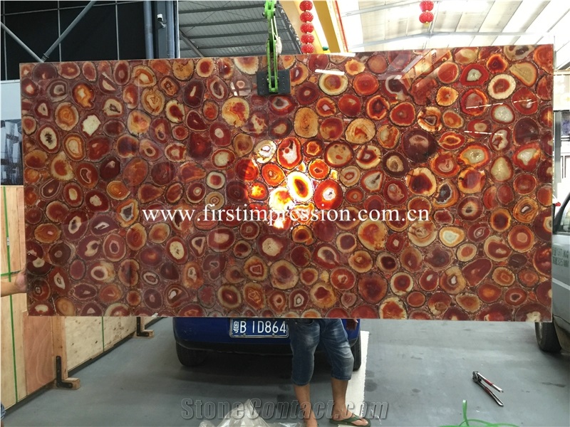 Popular Agate Semiprecious Stone Tiles/ Table Decoration Slabs/ Agate Precious Stone/ Gemstone Slabs Tiles