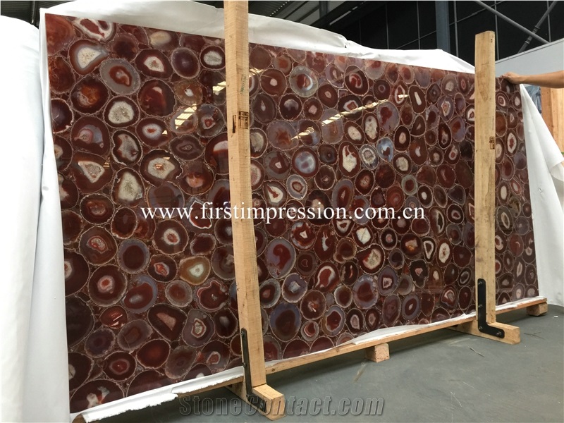 Popular Agate Semiprecious Stone Tiles/ Table Decoration Slabs/ Agate Precious Stone/ Gemstone Slabs Tiles