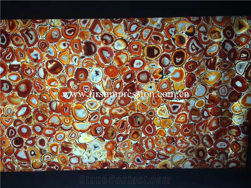 Popular Red Agate Slabs & Tiles/ Semi-Precious/ Luxury/ Countertops/ Wall/ Flooring/ Polished/ Gemstone/ Desk/ Table