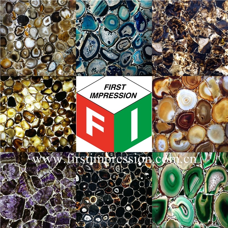 Tiger Eyes/ Cheap Semiprecious Stone Tiles/Table Decoration Slabs/Blue Agate Precious Stone/Gemstone Slabs Tiles