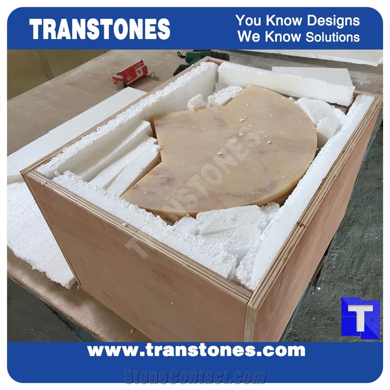 Artificial Slabs Led Lighting Translucent Stone