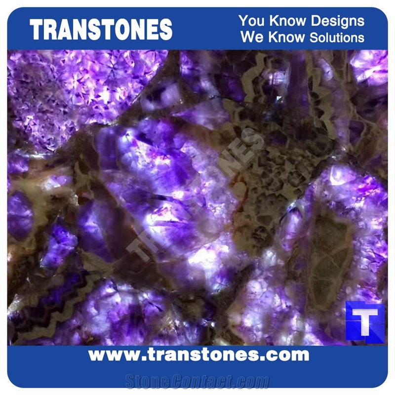 Natural Agate Backlit Semi Precious Stone Slabs