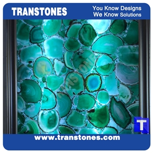 Natural Agate Backlit Semi Precious Stone Slabs