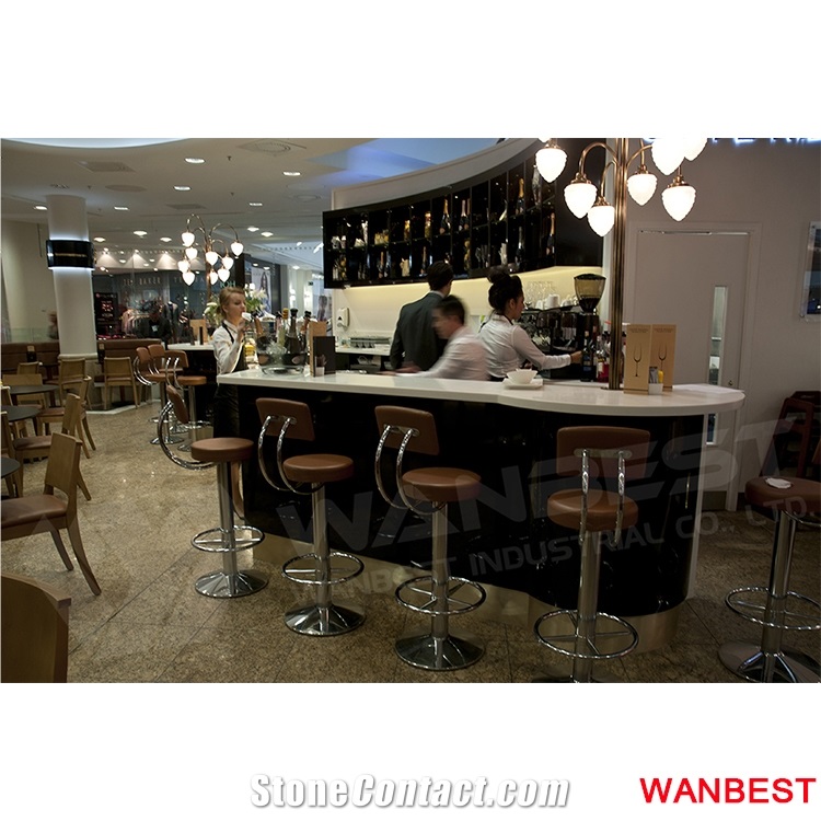2017 New Arrival Artificial Stone Portable Home Kitchen Cafe Bar Counter Design with Chair