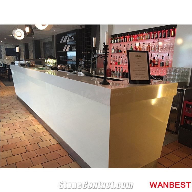 2017 New Arrival Artificial Stone Portable Home Kitchen Cafe Bar Counter Design with Chair