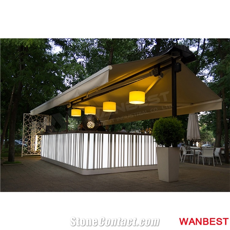 Artificial Stone Outdoor Event Led Lighting Restaurant Coffee Snack Pub Bar Counter