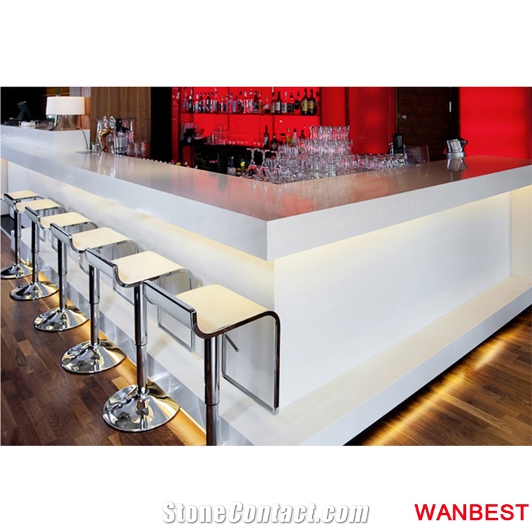 Artificial Stone Outdoor Event Led Lighting Restaurant Coffee Snack Pub Bar Counter