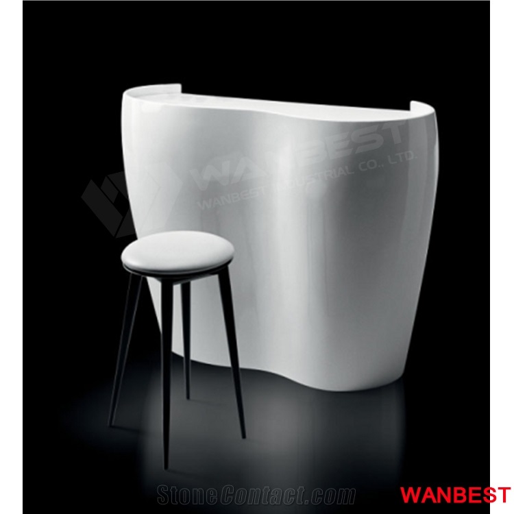 Cheap Portable Acrylic White Home Wine Bar Drinking Counter Design