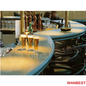 China Factory Curved Waved Pub Nightclub Drinking Bar Counter for Sale