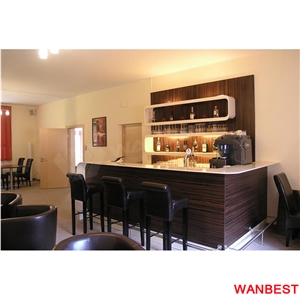 Customized Small Home Design Artificial Stone Kitchen Bar Counter Restaurant Salad Service Table