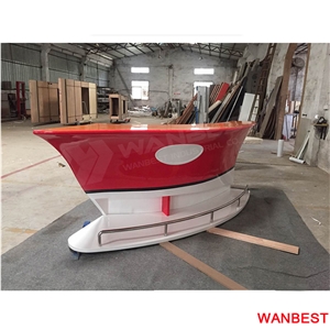 Customized Small Home Design Artificial Stone Kitchen Bar Counter Restaurant Salad Service Table