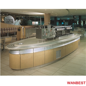 High Quality Artificial Stone Bar Buffet Dinner Counter for Fast Food Hotel