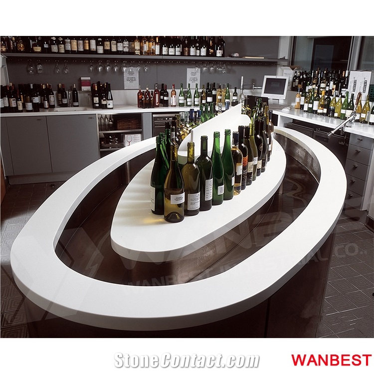 High Quality Artificial Stone Bar Buffet Dinner Counter for Fast Food Hotel