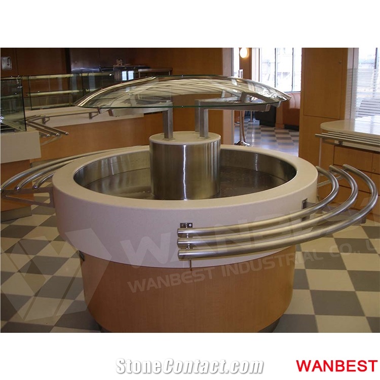 High Quality Artificial Stone Bar Buffet Dinner Counter for Fast Food Hotel