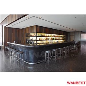 Luxury Solid Surface Led Lighted Nightclub Pub Wine Bar Counter Cocktail Table