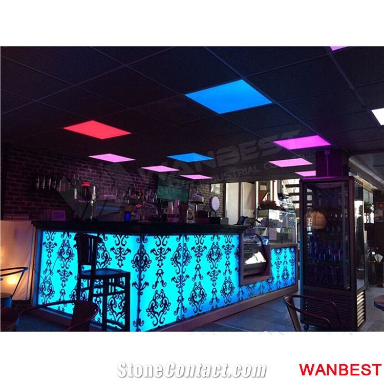 Modern Design Carved Led Nightclub Bar Counter with Stools Restaurant Table