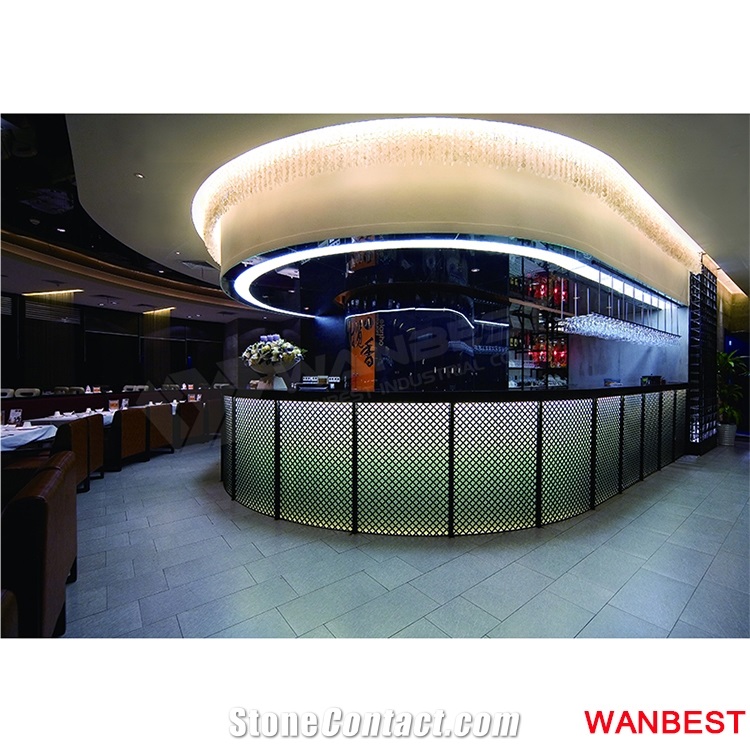New Design Illuminated Led Round Restaurant Bar Table Front Information Counter