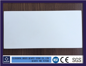 Artificial Quartz Stone Bs1000 Super White Solid Surfaces Polished Slabs & Tiles Engineered Stone for Kitchen Bathroom Counter Top