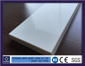 Artificial Quartz Stone Bs1000 Super White Solid Surfaces Polished Slabs & Tiles Engineered Stone for Kitchen Bathroom Counter Top