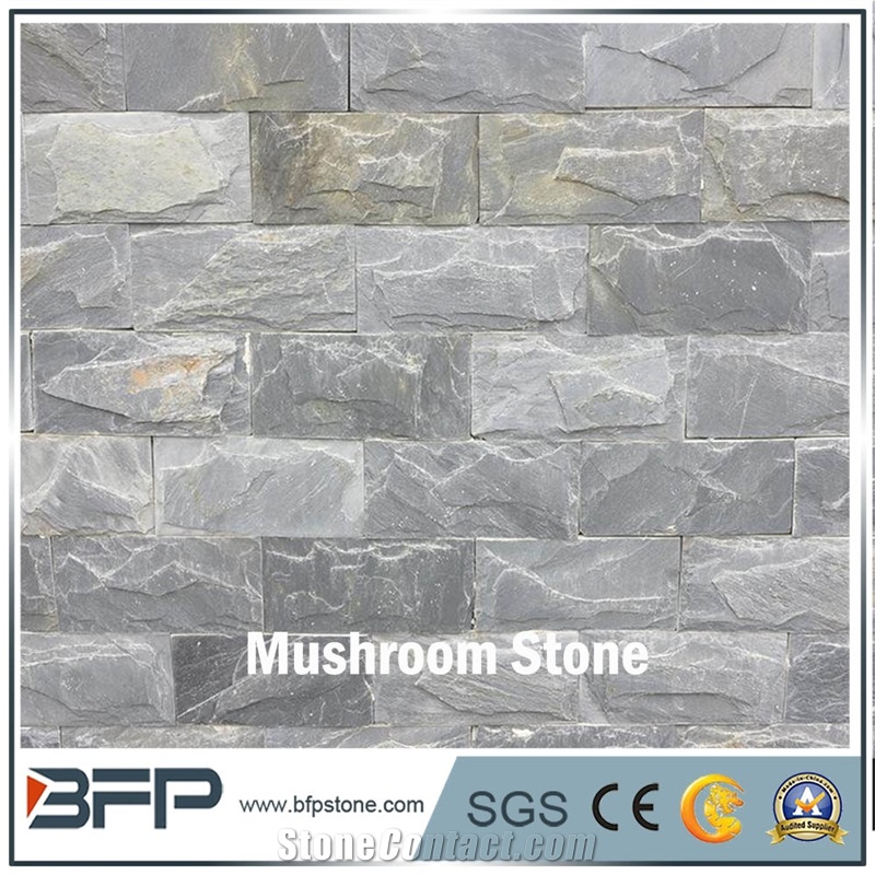 Chinese Black Slate Mushroom for Facades Of the Villa and Other Building
