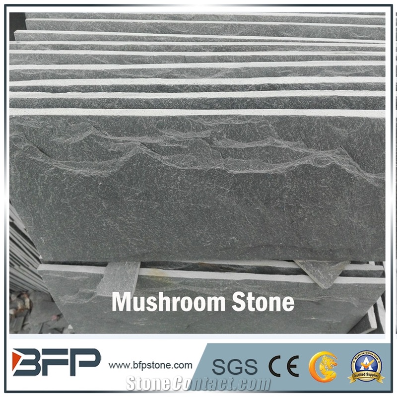 Chinese Black Slate Mushroom for Facades Of the Villa and Other Building